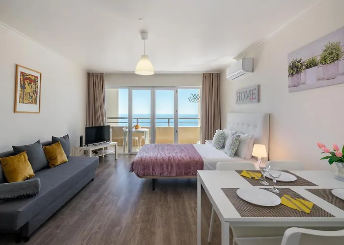 Da Rocha, 17 H, Frontal Sea View, Wonderful Studio, Air Conditioning, Two Pools, Internet, Parking - Jardins Da Rocha By Ig