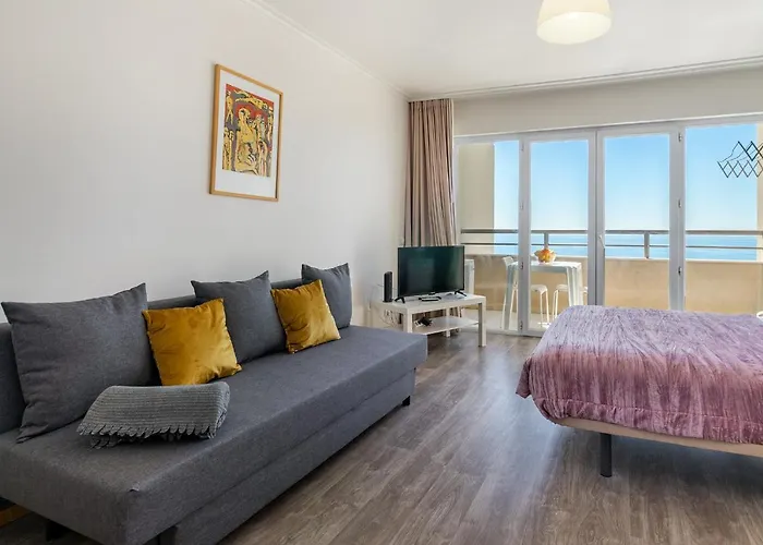 Appartement Da Rocha, 17 H, Frontal Sea View, Wonderful Studio, Air Conditioning, Two Pools, Internet, Parking - Jardins Da Rocha By Ig *